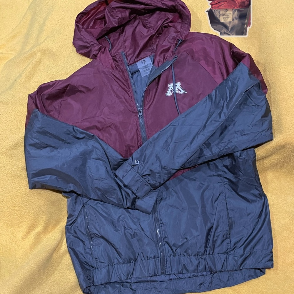 Collosseum XXL Maroon & Charcoal Minnesota Golden Gophers full-zip windbreaker